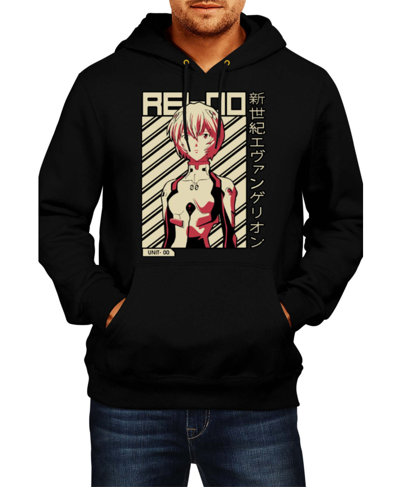 Мъжки Суитшърт Anime Manga Neon Genesis Evangelion Rei Ayanami 03