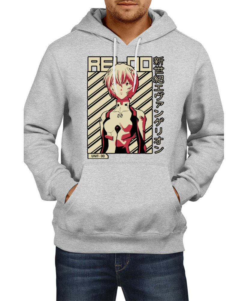 Мъжки Суитшърт Anime Manga Neon Genesis Evangelion Rei Ayanami 03