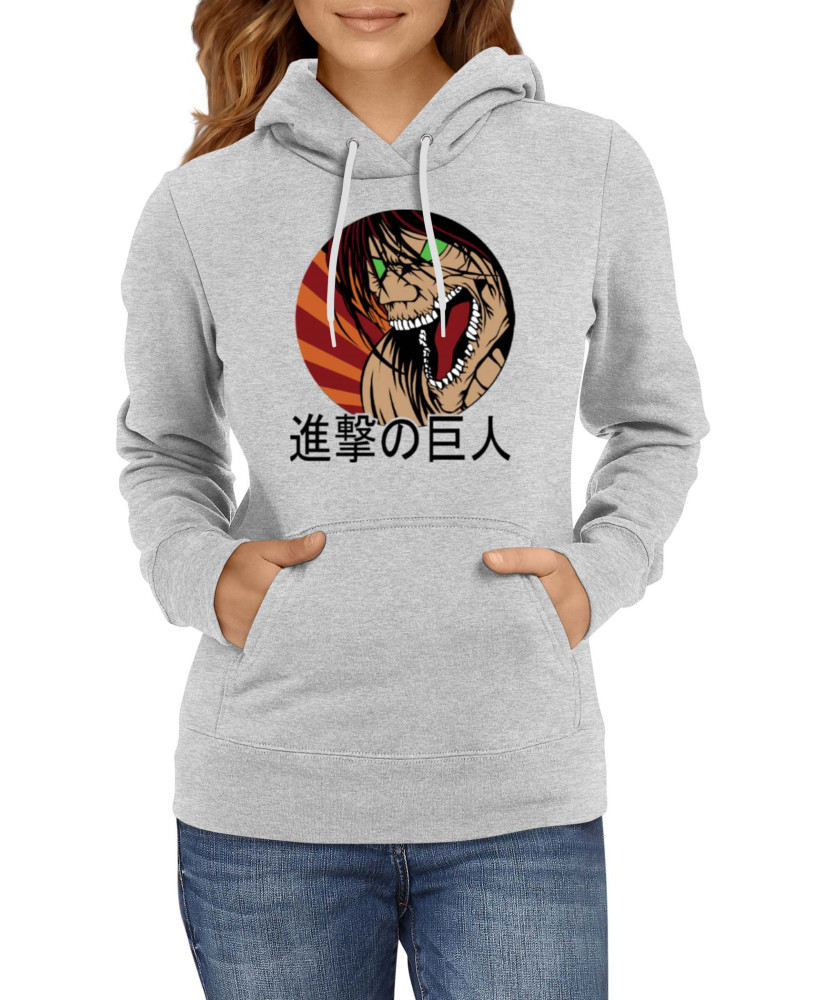 Дамски Суитшърт Japan Manga Comics Anime Attack On Titan Eren Yeager 08 Var-030