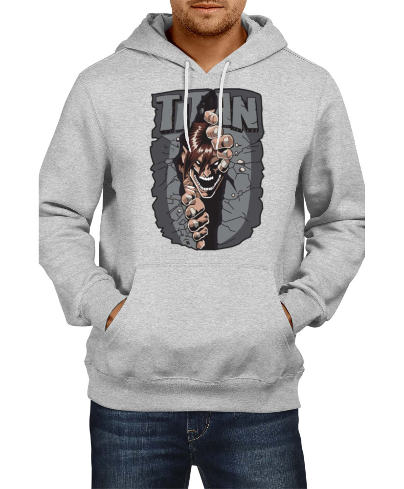 Мъжки Суитшърт Japan Manga Comics Anime Attack On Titan Angry Var-041