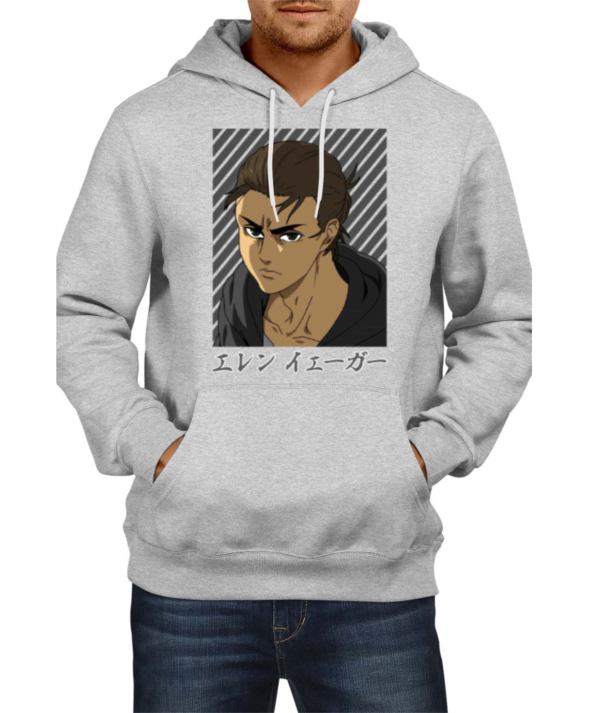 Мъжки Суитшърт Japan Manga Comics Anime Attack On Titan Eren Yeager 07 Var-016