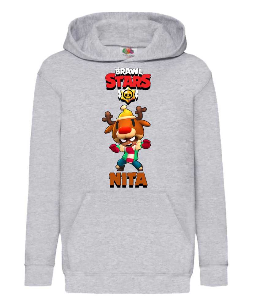 Детски Суитчър Brawl Stars Battle Royale Nita Red Nose
