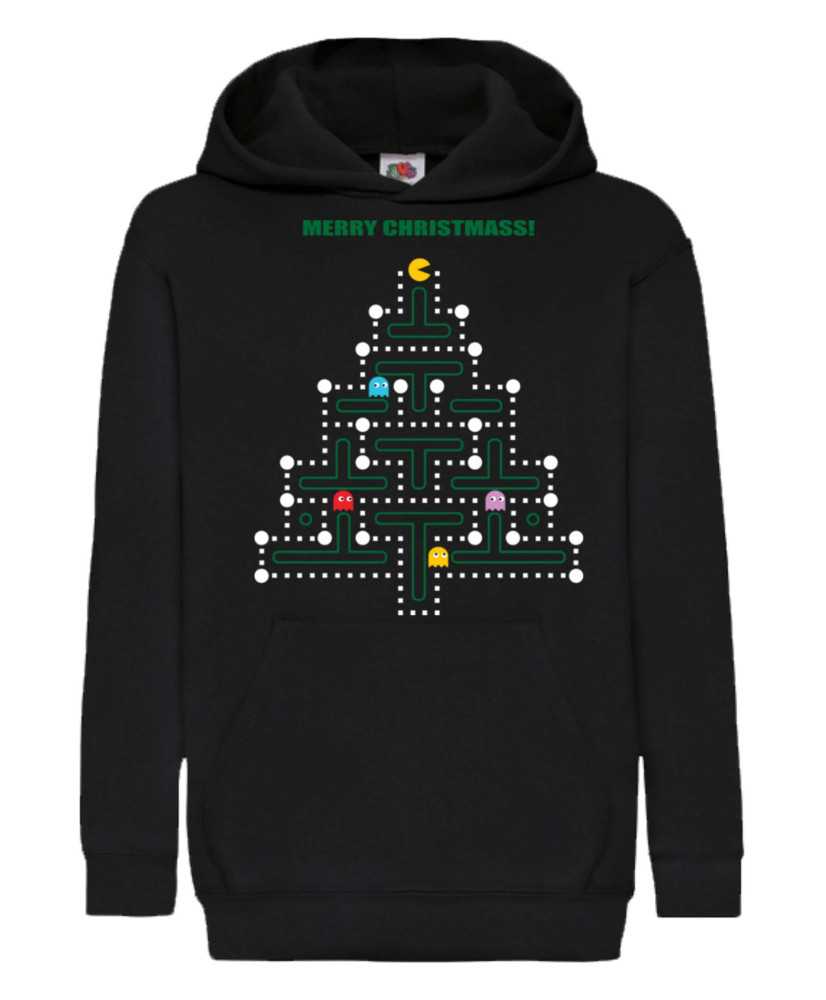 Детски Коледен Суитчър Pacman Christmas Tree