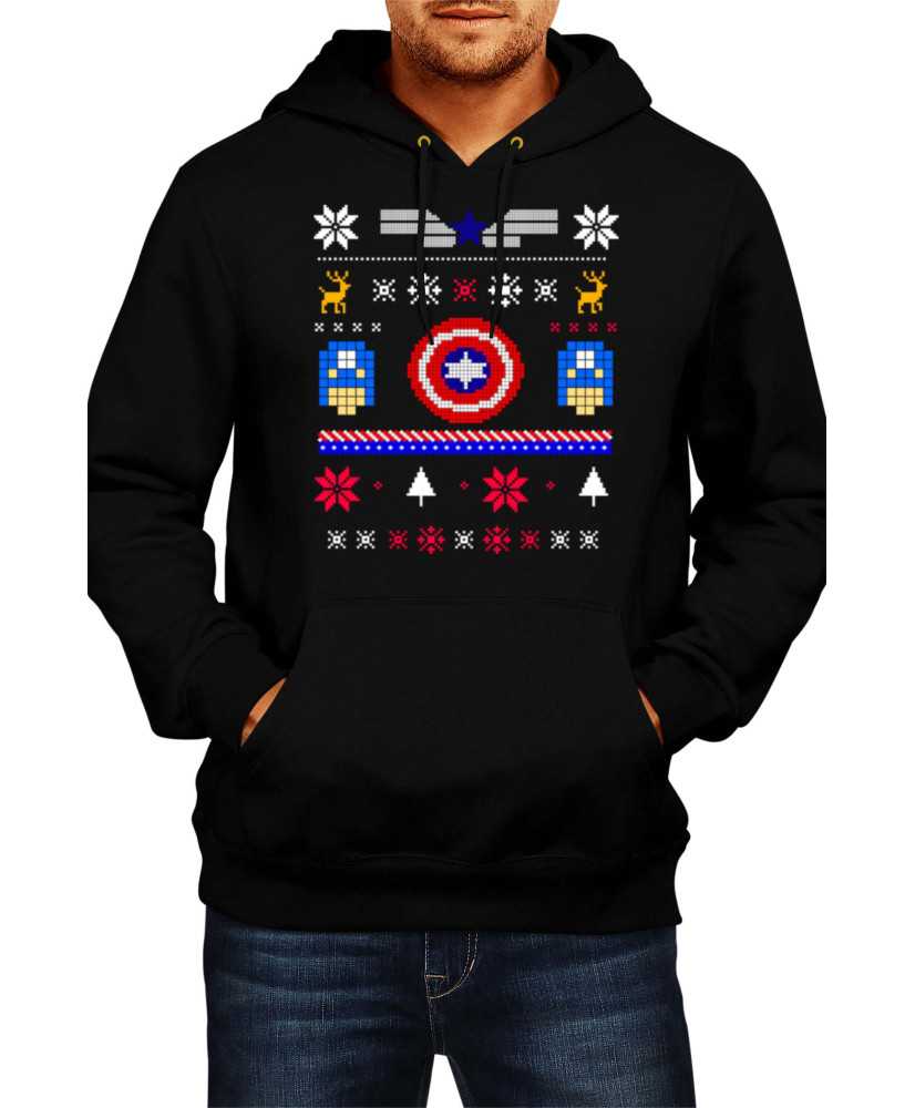 Мъжки Коледен Суитчър Captain America