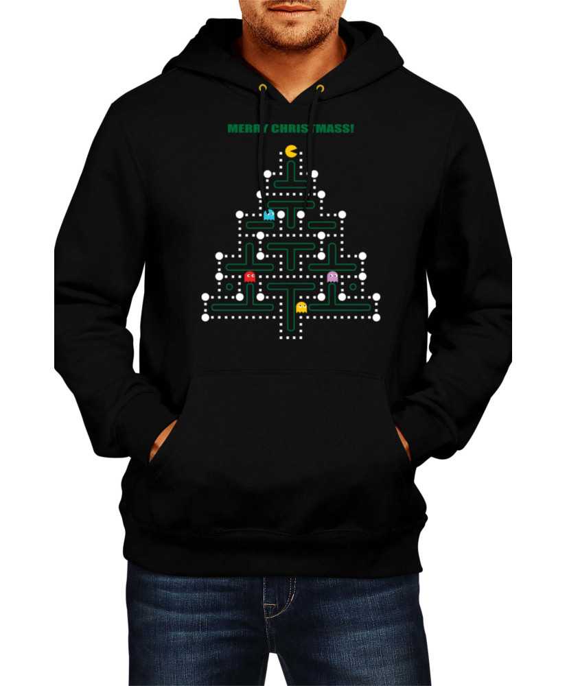 Мъжки Коледен Суитчър Pacman Christmas Tree