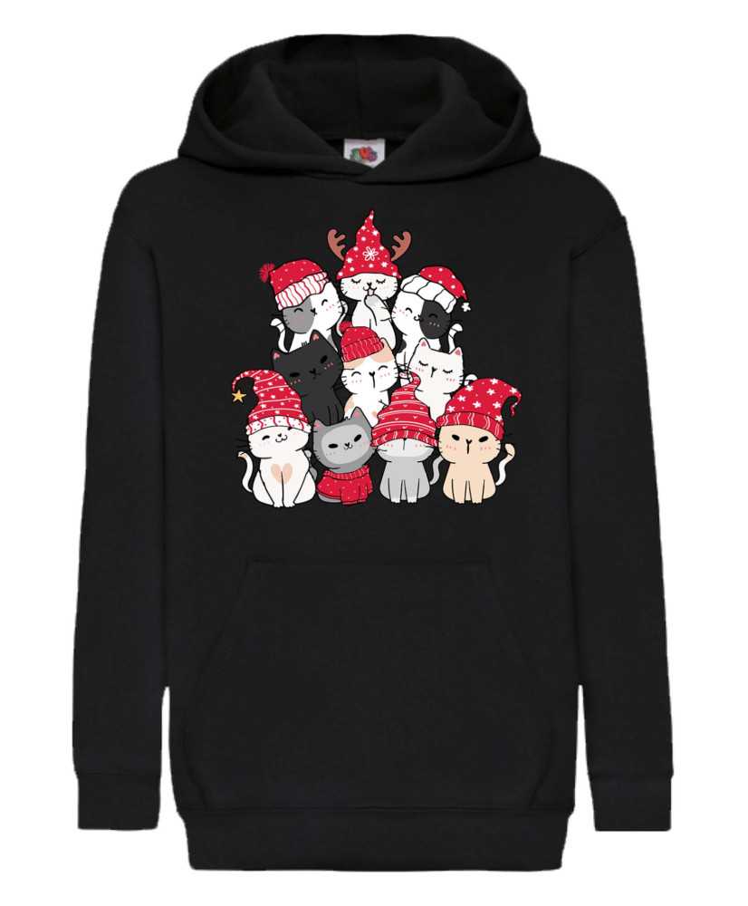 Детски Коледен Суитшърт Cat Xmas Tree 01
