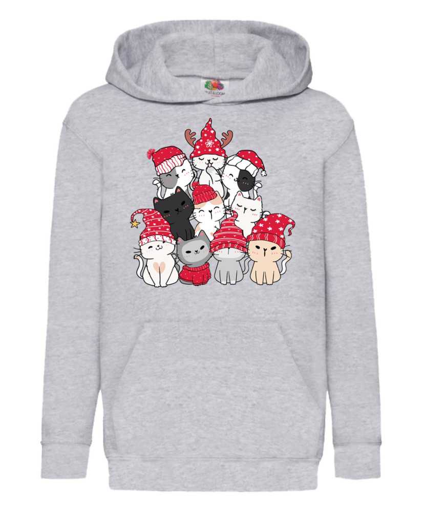 Детски Коледен Суитшърт Cat Xmas Tree 01
