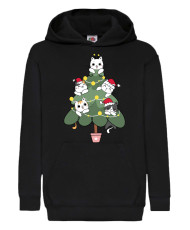Детски Коледен Суитшърт Cat Xmas Tree 02