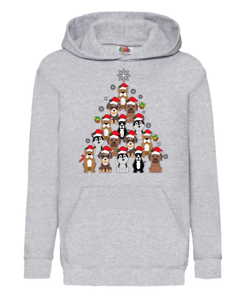 Детски Коледен Суитшърт Dogs Christmas Tree Chippoa