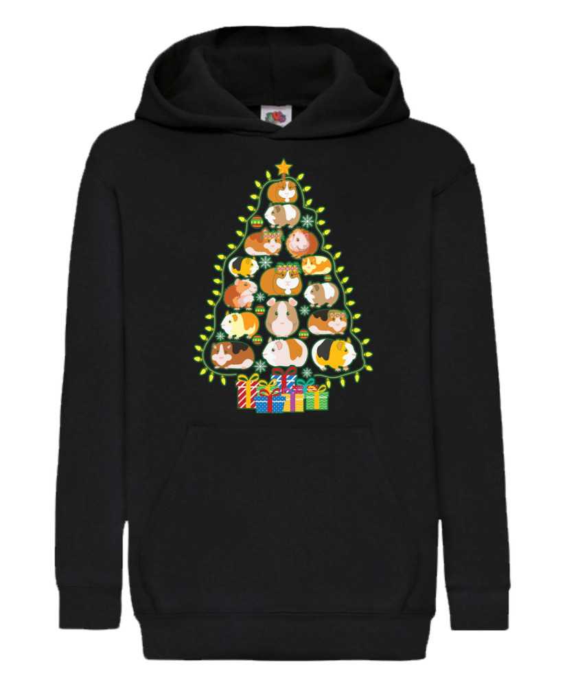 Детски Коледен Суитшърт Guinea Pig Christmas Tree Lights Chippoa