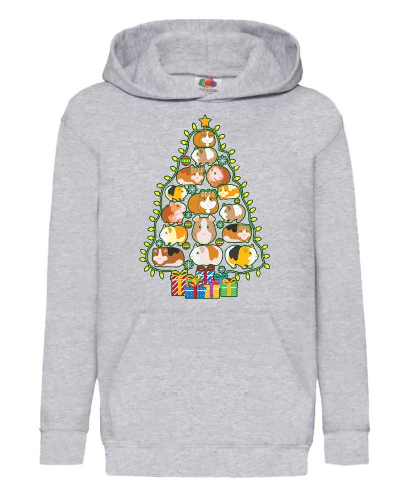 Детски Коледен Суитшърт Guinea Pig Christmas Tree Lights Chippoa