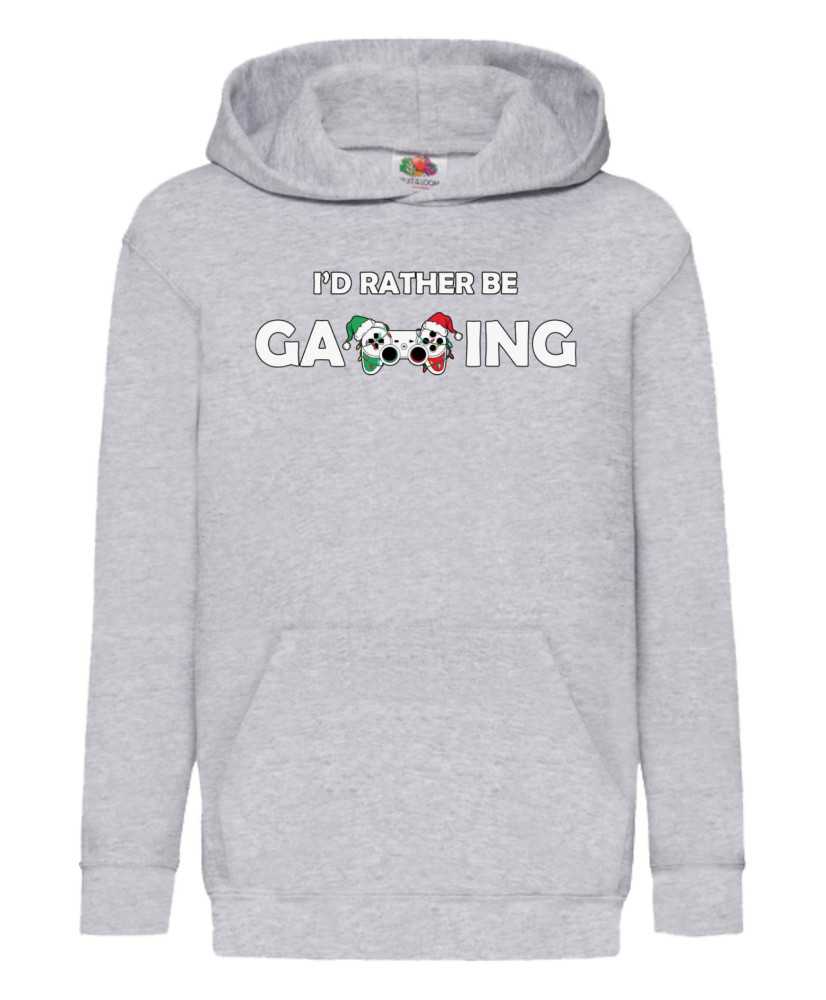 Детски Коледен Суитшърт I Would Rather Be Gaming