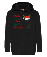 Детски Коледен Суитшърт Meowy Christmas And Happy Meow Year