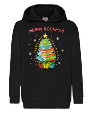 Детски Коледен Суитшърт Merry Bookmas Books Christmas Tree