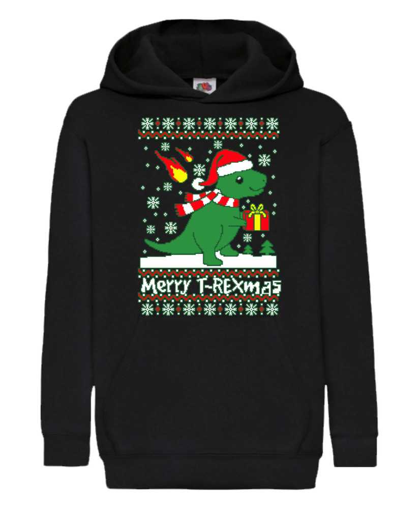 Детски Коледен Суитшърт T-Rex Christmas