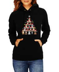 Дамски Коледен Суитчър Dogs Christmas Tree Chippoa
