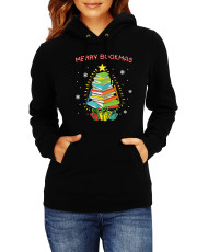 Дамски Коледен Суитчър Merry Bookmas Books Christmas Tree