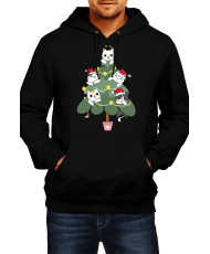 Мъжки Коледен Суитчър Cats Christmas Tree