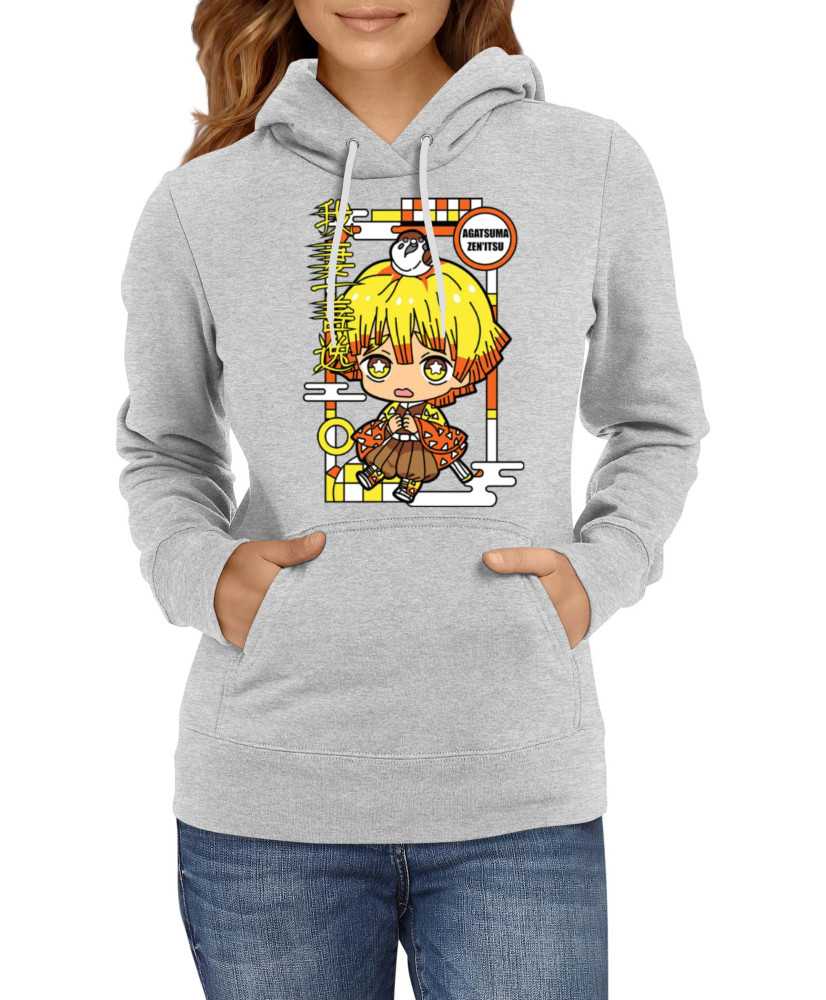 Дамски Суитчър Demon Slayer Kimetsu No Yaiba Chibi Zenitsu Agatsuma