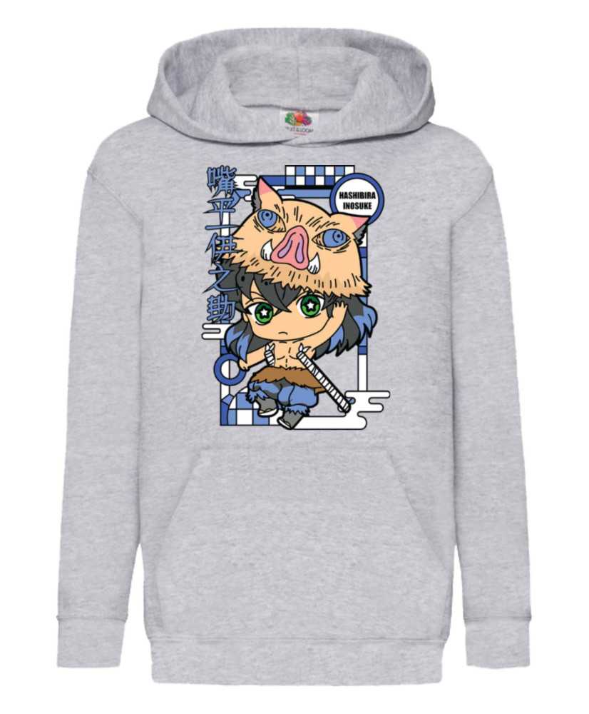 Детски Суитчър Demon Slayer Kimetsu No Yaiba Chibi Inosuke Hashibira Детски Суитчър Demon Slayer Kimetsu No Yaiba Chibi Inosuke Hashibira