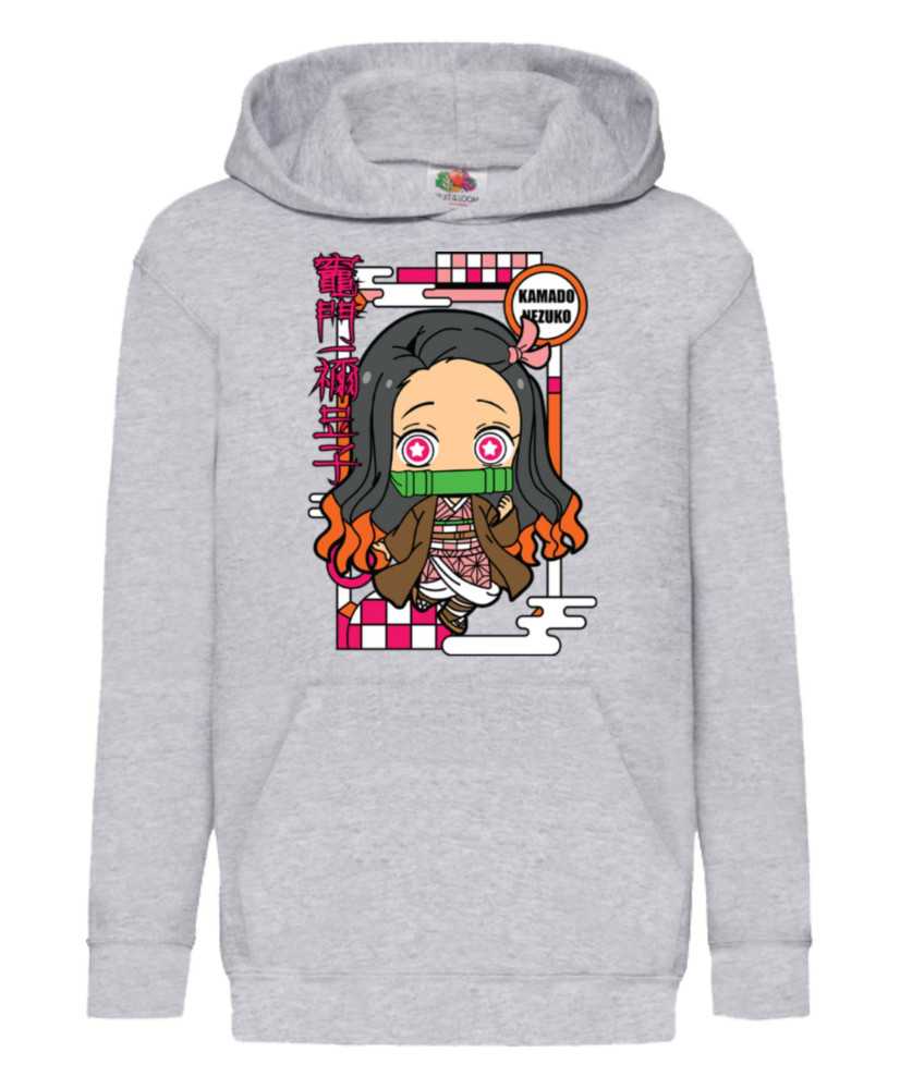 Детски Суитчър Demon Slayer Kimetsu No Yaiba Chibi Nezuko Kamado Детски Суитчър Demon Slayer Kimetsu No Yaiba Chibi Nezuko Kamado