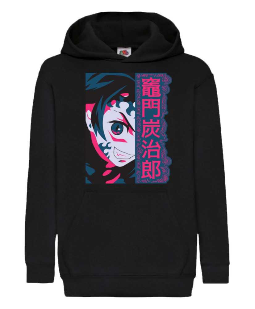 Детски Суитчър Demon Slayer Kimetsu No Yaiba Tanjiro Demon Face Детски Суитчър Demon Slayer Kimetsu No Yaiba Tanjiro Demon Face
