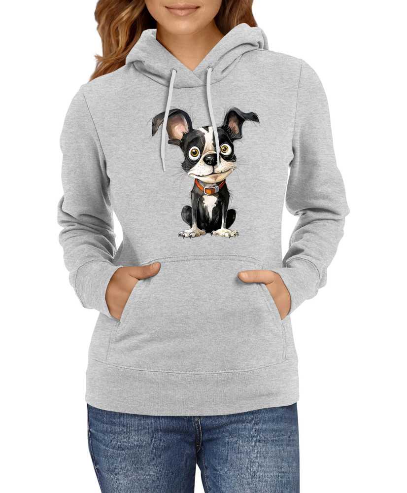 Дамски Сутичър Funny Dogs Breeds Boston Terrier 01 Дамски Сутичър Funny Dogs Breeds Boston Terrier 01