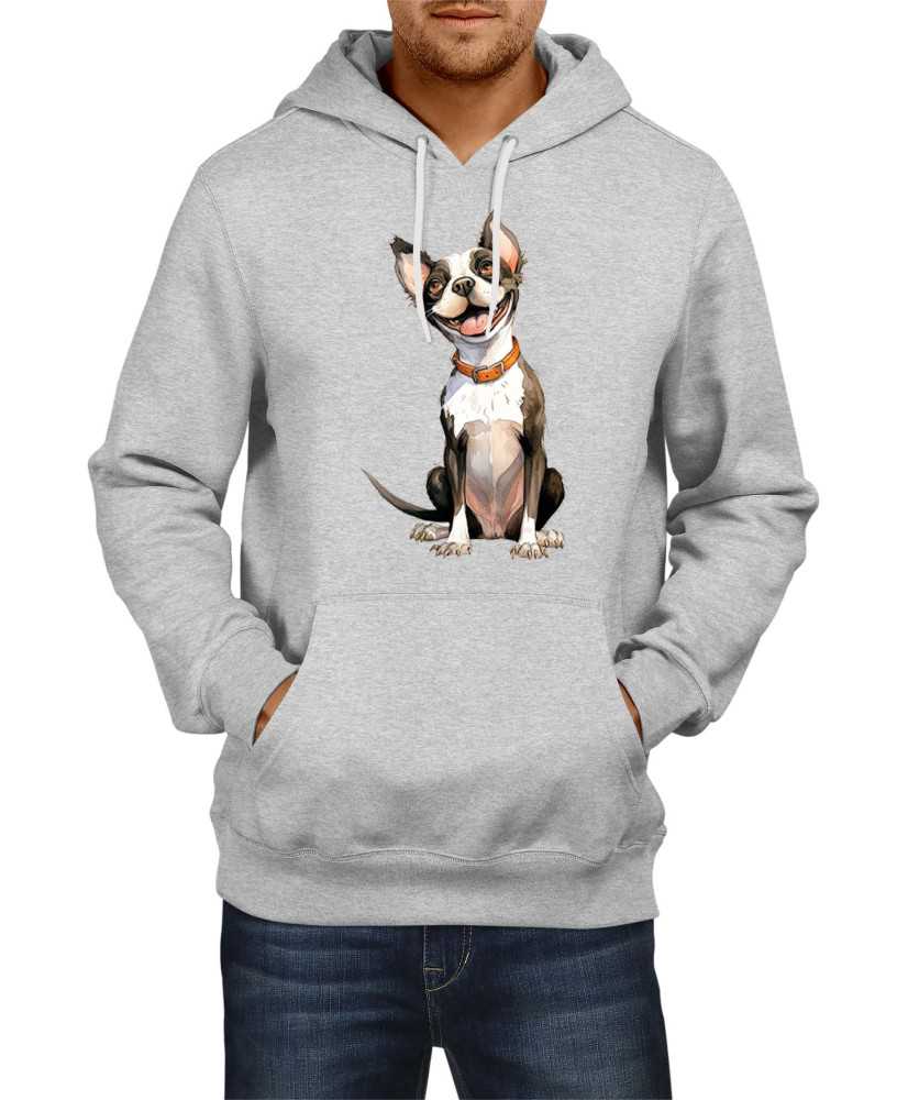 Мъжки Суитчър Funny Dogs Breeds Boston Terrier 02
