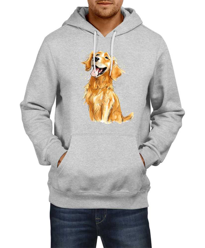 Мъжки Суитчър Funny Dogs Breeds Golden Retriever 01