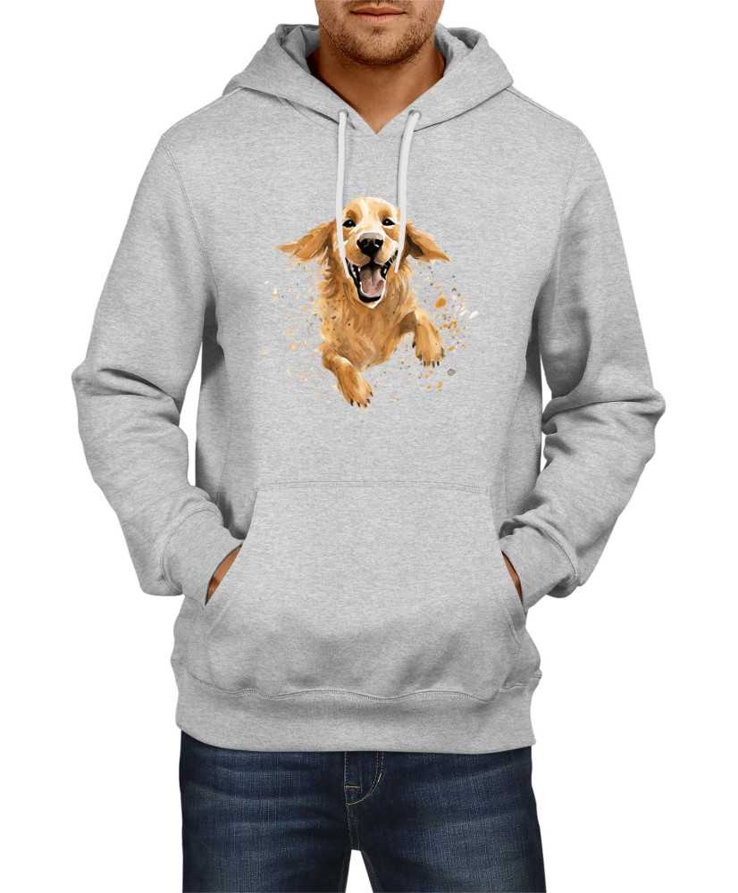 Мъжки Суитчър Funny Dogs Breeds Golden Retriever 02