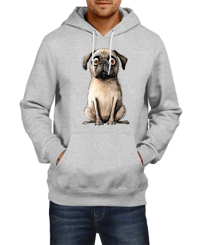 Мъжки Суитчър Funny Dogs Breeds Pug 02