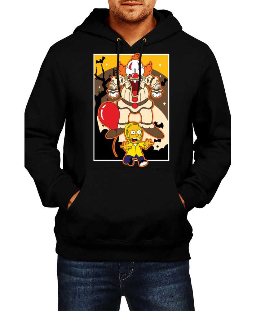 Мъжки Суитчър Halloween The Simpsons Krusty The Clown Pennywise 01 Мъжки Суитчър Halloween The Simpsons Krusty The Clown Pennywise 01