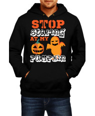 Мъжки Суитчър Halloween Stop Staring At My Pumpkin 2 For Black