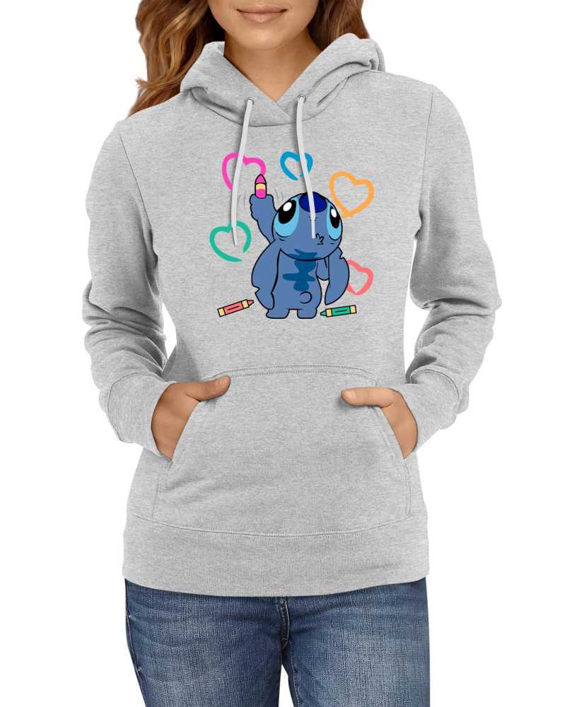 Дамски Сутичър Lilo And Stitch Disney Stitch Drawing Hearts