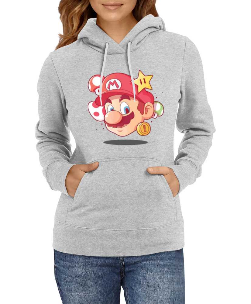 Дамски Сутичър Super Mario Nintendo Mario Head Дамски Сутичър Super Mario Nintendo Mario Head