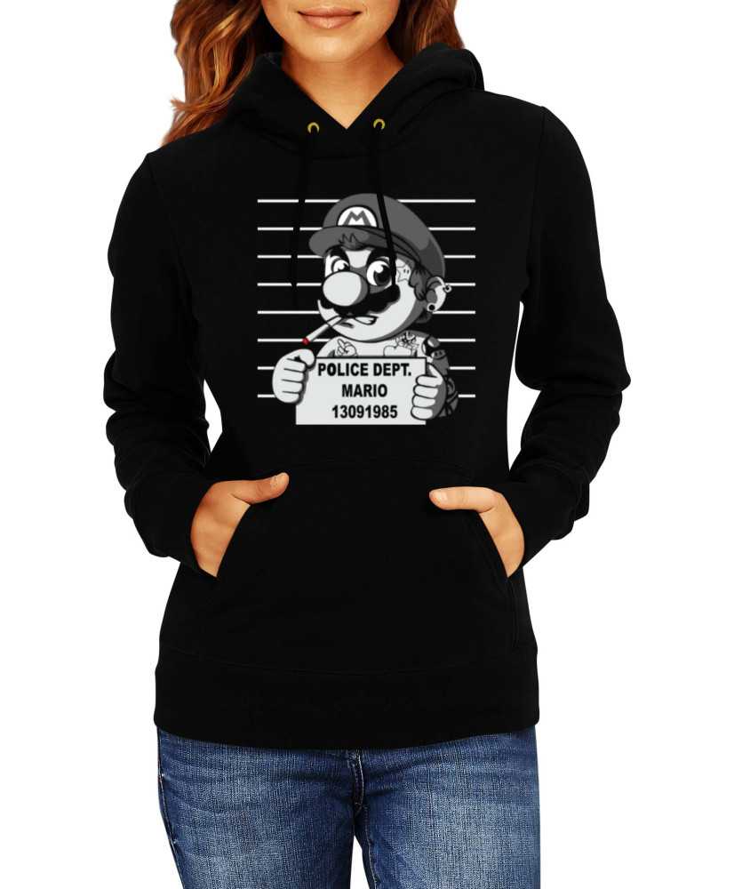 Дамски Сутичър Super Mario Nintendo Mario Wanted Mugshot Дамски Сутичър Super Mario Nintendo Mario Wanted Mugshot