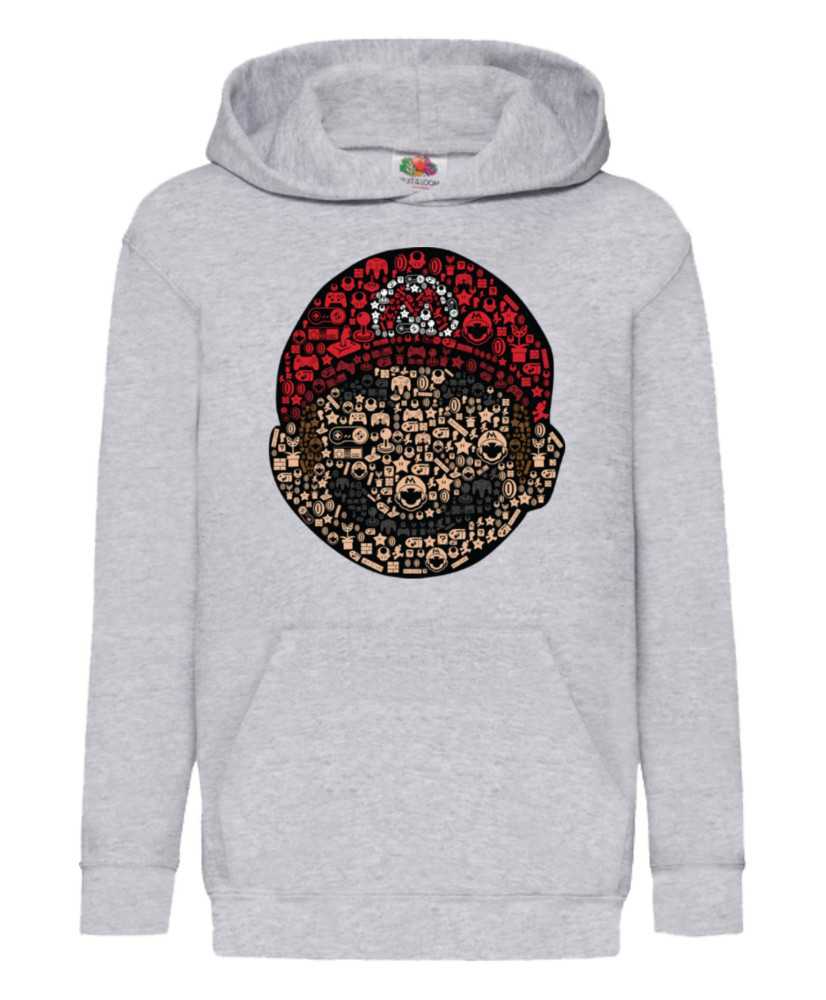 Детски Суитчър Super Mario Nintendo Mario Face Gamer Elements Детски Суитчър Super Mario Nintendo Mario Face Gamer Elements