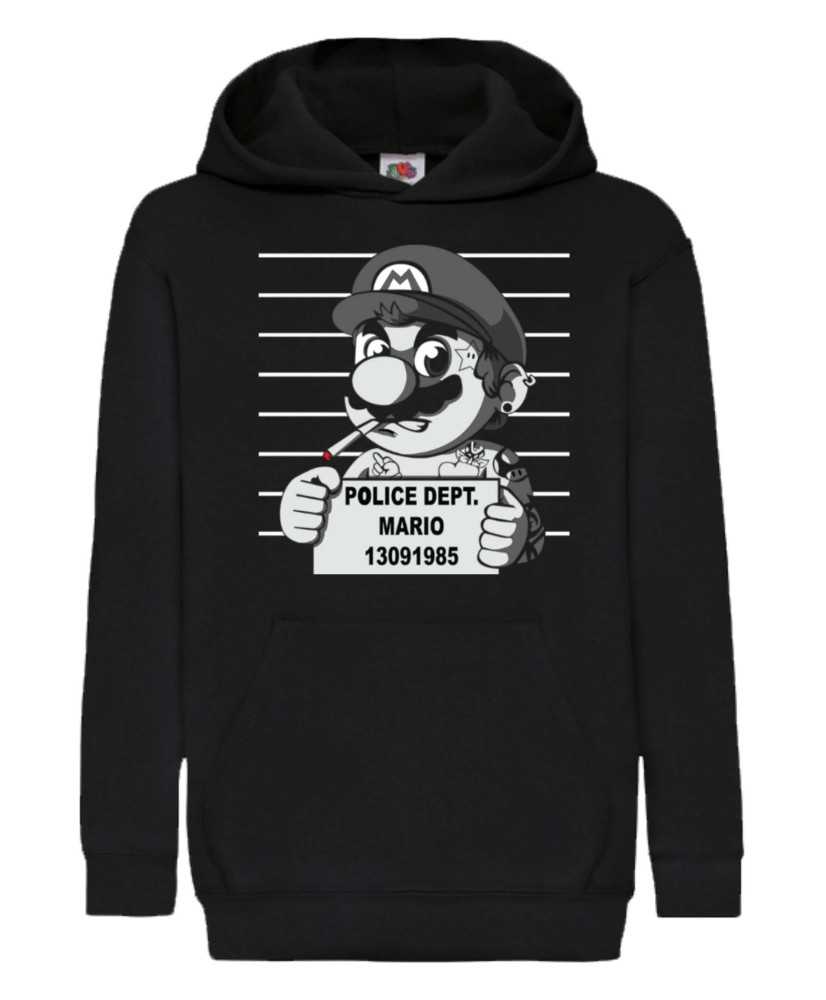 Детски Суитчър Super Mario Nintendo Mario Wanted Mugshot Детски Суитчър Super Mario Nintendo Mario Wanted Mugshot