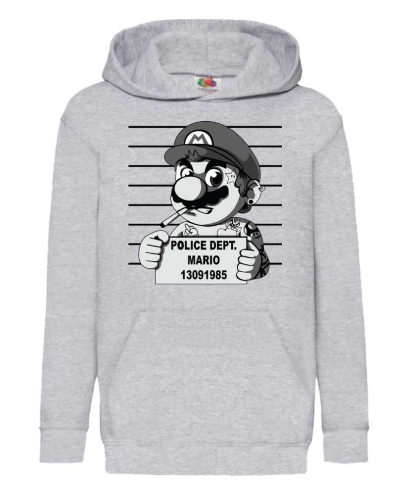 Детски Суитчър Super Mario Nintendo Mario Wanted Mugshot Детски Суитчър Super Mario Nintendo Mario Wanted Mugshot