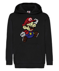 Детски Суитчър Super Mario Nintendo Mario Words Silhouette