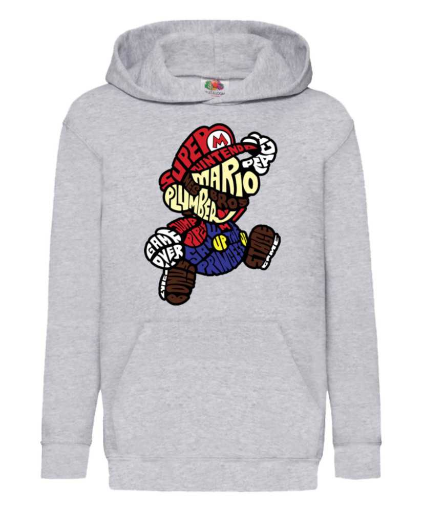 Детски Суитчър Super Mario Nintendo Mario Words Silhouette Детски Суитчър Super Mario Nintendo Mario Words Silhouette