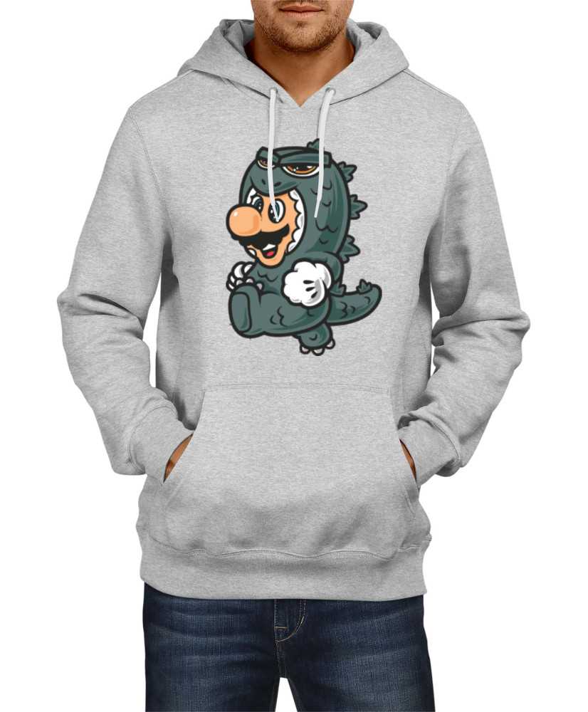 Мъжки Суитчър Super Mario Nintendo Mario Godzilla Costume Мъжки Суитчър Super Mario Nintendo Mario Godzilla Costume
