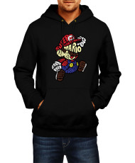 Мъжки Суитчър Super Mario Nintendo Mario Words Silhouette