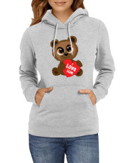 Дамски Сутичър Power Couple Valentine Day Love I Love Him Cute Bear Lady Woman