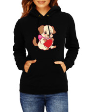 Дамски Сутичър Power Couple Valentine Day Love Retro Puppies Lady Woman