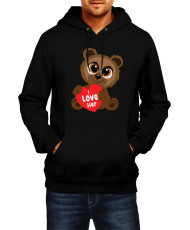 Мъжки Суитчър Power Couple Valentine Day Love I Love Her Cute Bear Man
