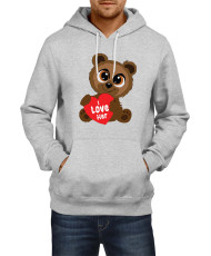 Мъжки Суитчър Power Couple Valentine Day Love I Love Her Cute Bear Man