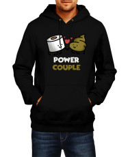 Мъжки Суитчър Power Couple Valentine Day Love Power Couple Toilet Paper Man