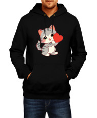 Мъжки Суитчър Power Couple Valentine Day Love Retro Kitties Man