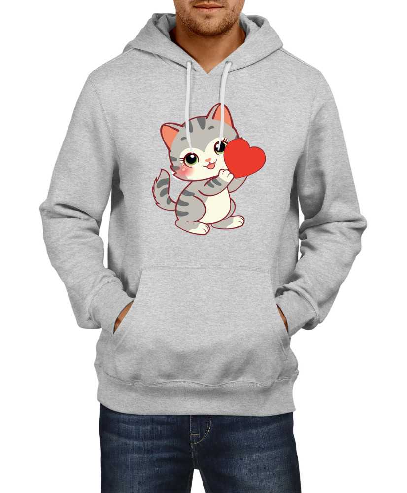 Мъжки Суитчър Power Couple Valentine Day Love Retro Kitties Man